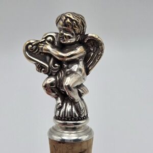 Brighton Silver Tone Cupid Wine Cork Stopper
